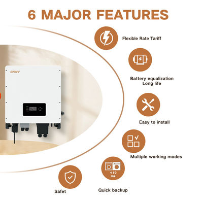 3 Phase 6-9kw On Grid Solar Inverters With 150A MPPT Solar Charger UN38.8 certified